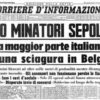 63 anni fa la tragedia di Marcinelle